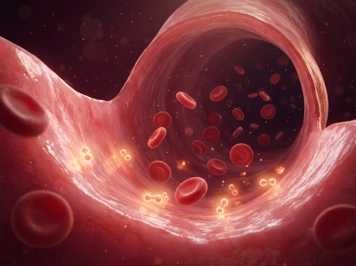 Nitric oxide helping a blood vessel relax