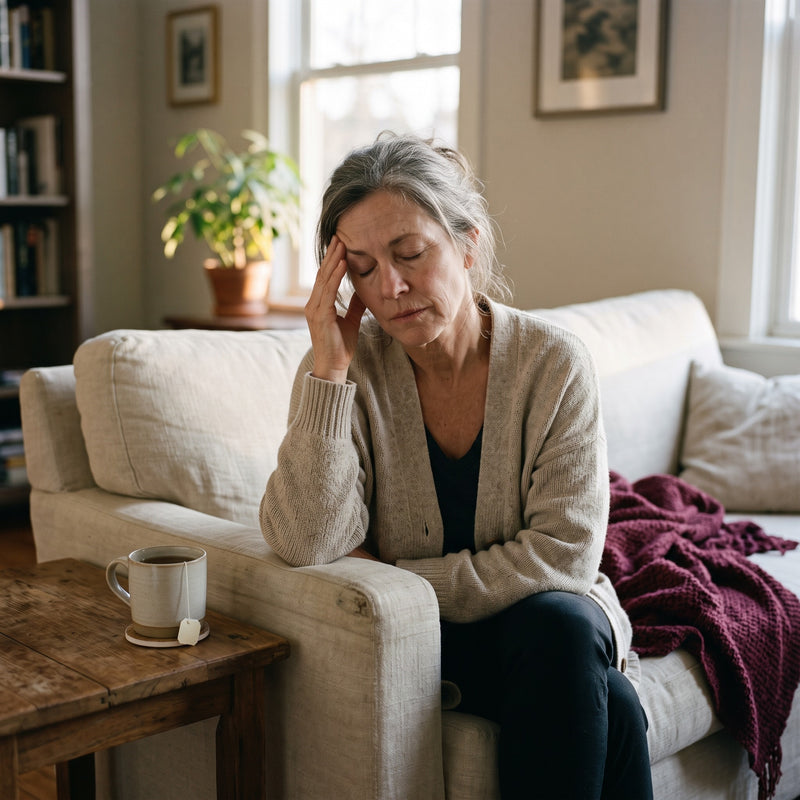Woman feeling drained in the afternoon