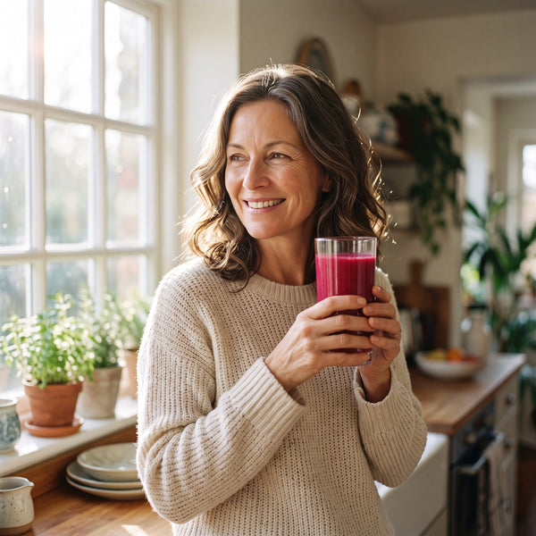Woman drinking her morning blend